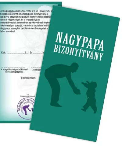 Vicces_bizonyítvány_Ajándék_nagypapának_