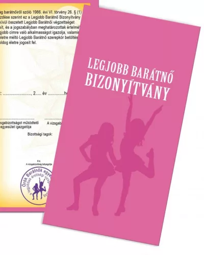 Vicces_bizonyítvány_Ajándék_barátnőnek_