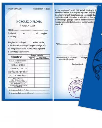 Vicces_bizonyítvány_Horgász_diploma_