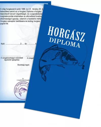 Vicces_bizonyítvány_Horgász_diploma_