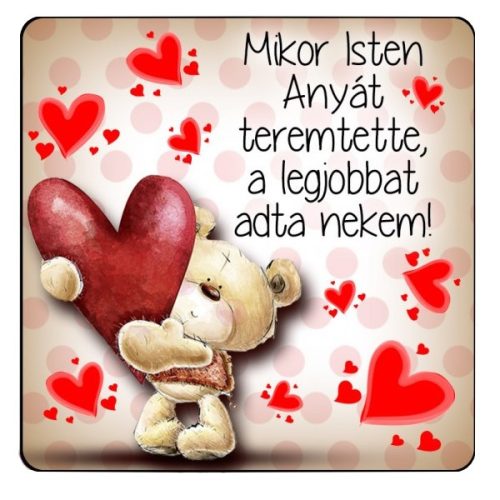 Ajándék_édesanyának_Macis_hűtőmágnes_anyának_