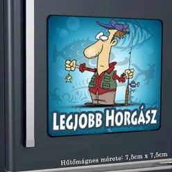 Legjobb_Horgász_hűtőmágnes_Ajándék_horgászoknak