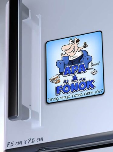 Ajándék_apának_Hűtőmágnes_Apának_Apa_a_főnök