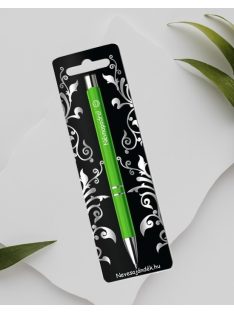  Gravírozott toll névnapra zöld 