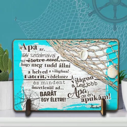 Ajándék_édesapának_Legjobb_apaFatábla_tartóval