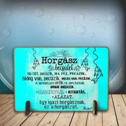 Horgász_becsület_fa_tábla_Pecás_Ajándék_