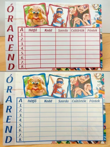 Fényképes_órarend_Egyedi_órarend_