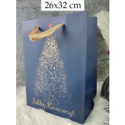 Karácsonyi_dísztáska_Kék,_arany_színben_