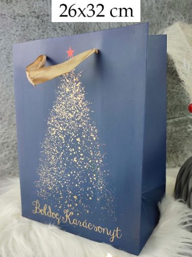 Karácsonyi_dísztáska_Kék,_arany_színben_