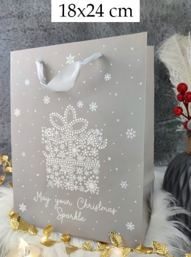 Karácsonyi_dísztáska_Szürke,_fehér_színben_