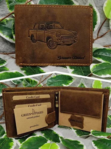 Ajándék_autósoknak_Trabant_mintás_bőr_pénztárca_