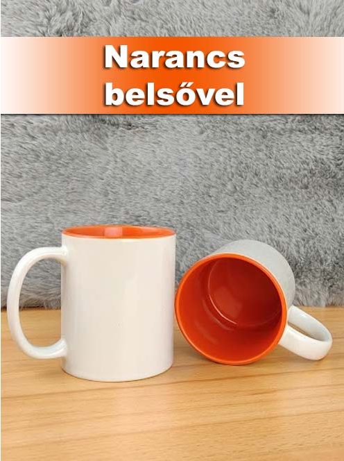 Fényképes bögre narancs belsejű Webshop