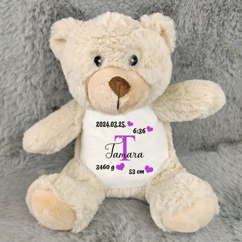 Baba_emlékőrző_ajándék_Fehér_plüss_maci_