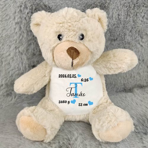 Baba_emlékőrző_ajándék_Fehér_plüss_maci_