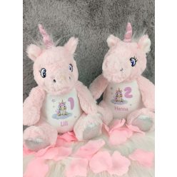 Plüss_unikornis_Egyedi_névvel,számmal_Különleges_Ajándék