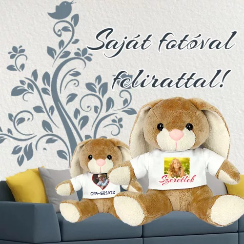 Fényképes_plüss_Nyuszi_egyedi_pólóban_