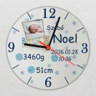 Egyedi_Babaváró_Falióra_Névvel_Adatokkal_és_Fotóval
