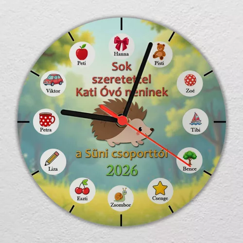Egyedi Óvodai Falióra – Személyre Szabott Ajándék Óvónéniknek