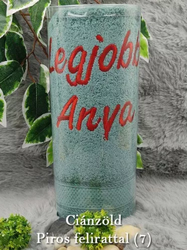 Anyák_napi_ajándék_Legjobb_anya_hímzett_törölköző_