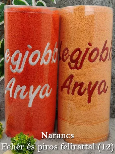Anyák_napi_ajándék_Legjobb_anya_hímzett_törölköző_