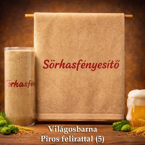 Ajándék horgásznak - Sörhasfényesítő törölköző