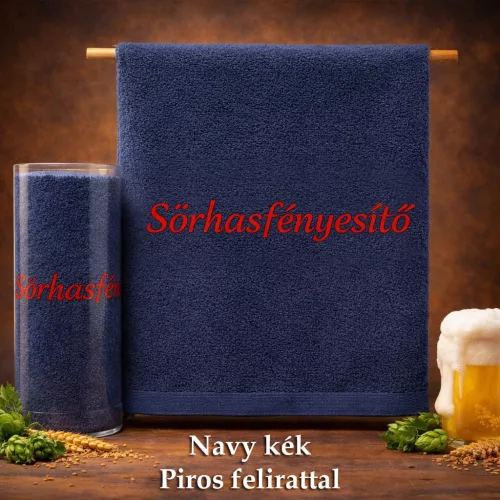 Hímzett törölköző - Sörhasfényesítő