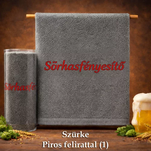 Hímzett törölköző - Sörhasfényesítő