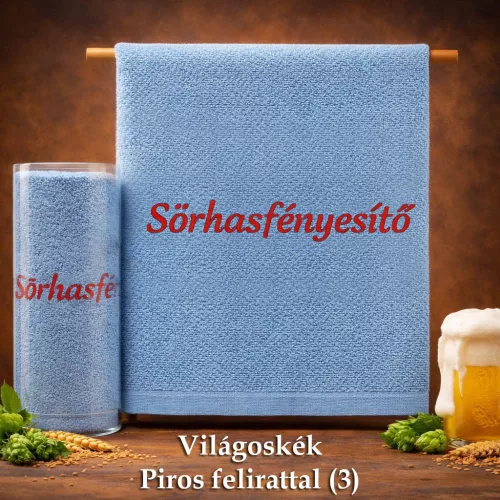 Hímzett törölköző - Sörhasfényesítő