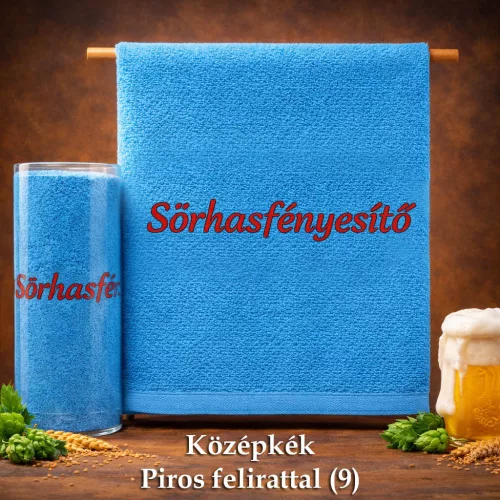 Hímzett törölköző - Sörhasfényesítő