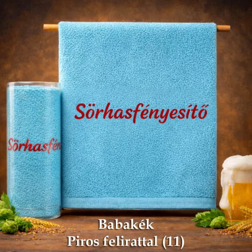 Hímzett törölköző - Sörhasfényesítő
