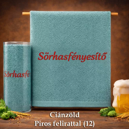 Hímzett törölköző - Sörhasfényesítő