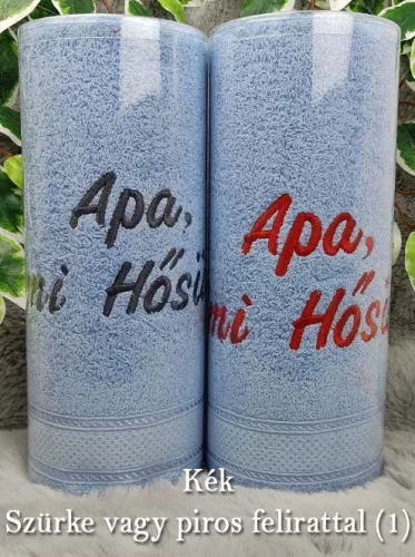Apás_ajándék_Hímzett_törölköző_apák_napjára_
