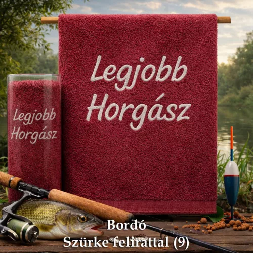 Horgász_ajándék_Halas_törölköző_Legjobb_horgász