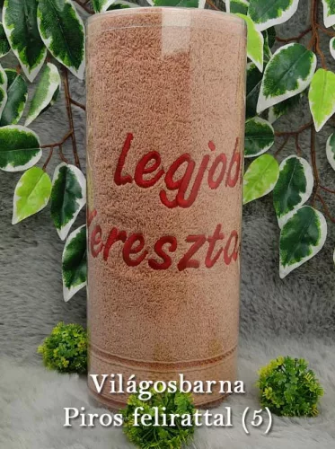 Legjobb_keresztanya_törölköző_Ajándék_keresztszülőnek_