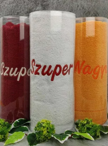 Ajándék_nagymamának_Szuper_nagyi_törölköző_