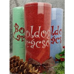 Hímzett_törölköző_karácsonyra_Karácsonyi_ajándék_