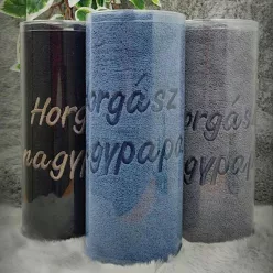 Horgász_Nagypapa_Hímzett_törölköző_