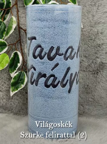 Tavak_Királya_Hímzett_törölköző_