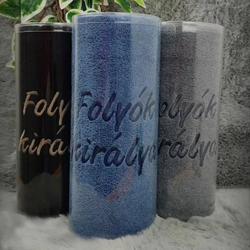 Folyók_Királya_feliratos_Hímzett_törölköző_
