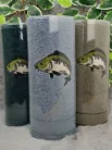 Meglepetés_horgásznak_Ponty_mintás_hímzett_törölköző