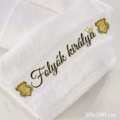 Folyók_Királya_törölköző_Ajándék_Horgásznak_