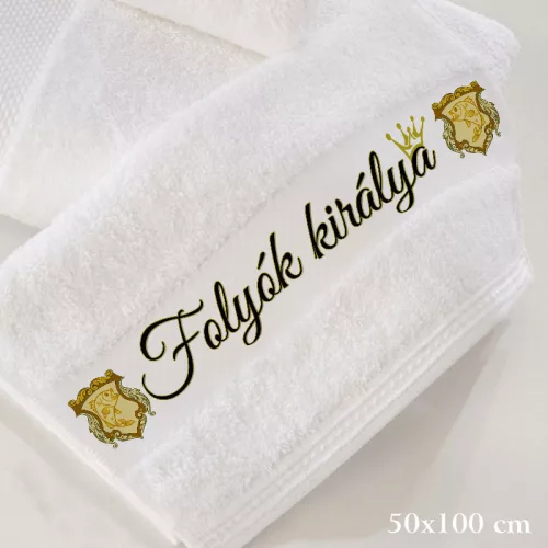 Folyók_Királya_törölköző_Ajándék_Horgásznak_