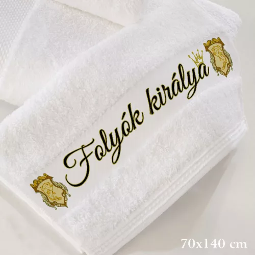 Folyók_Királya_törölköző_Ajándék_Horgásznak_