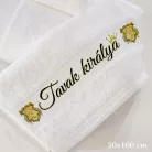 Tavak_Királya_törölköző_Ajándék_Horgásznak_