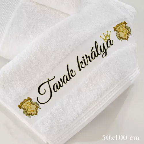 Tavak_Királya_törölköző_Ajándék_Horgásznak_