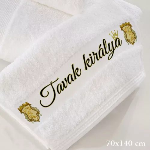Tavak_Királya_törölköző_Ajándék_Horgásznak_
