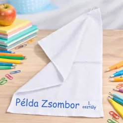   Egyedi Névre Szóló Iskolai Törölköző - Választható Osztályfelirattal