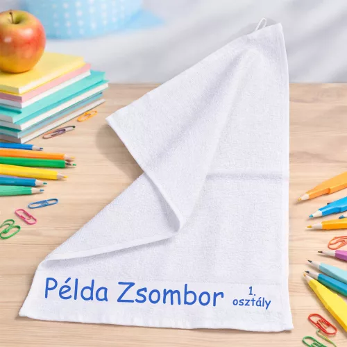 Egyedi Névre Szóló Iskolai Törölköző - Választható Osztályfelirattal