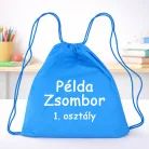 Egyedi Neves Tornazsák – Több színben, Osztályfelirattal